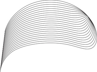 Liquid shape made of lines blend effect. Technology concept