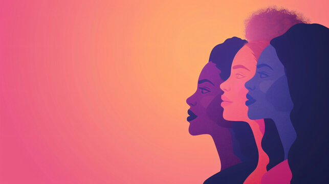 Women day background poster banner symbolizing strength concept of women empowerment 