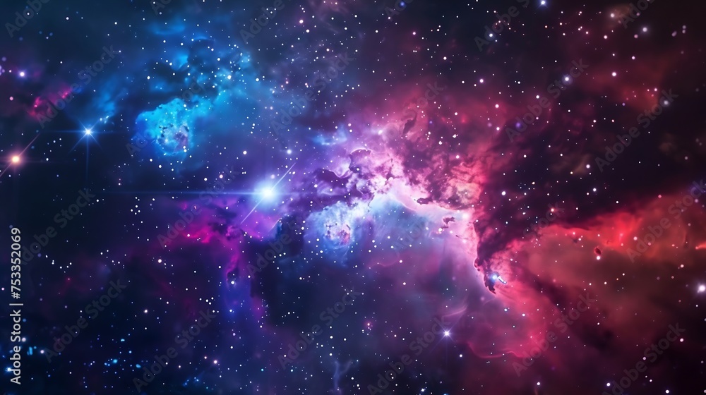 Poster Generative AI : Abstract fractal background with copy space, suggestive of a fiery storm