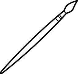 Paintbrush Outline Vector Illustration