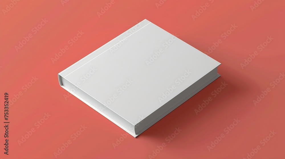 Poster generative ai : blank square cover book template on colour background