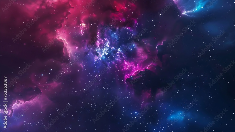 Poster Generative AI : Abstract fractal background with copy space, suggestive of a fiery storm
