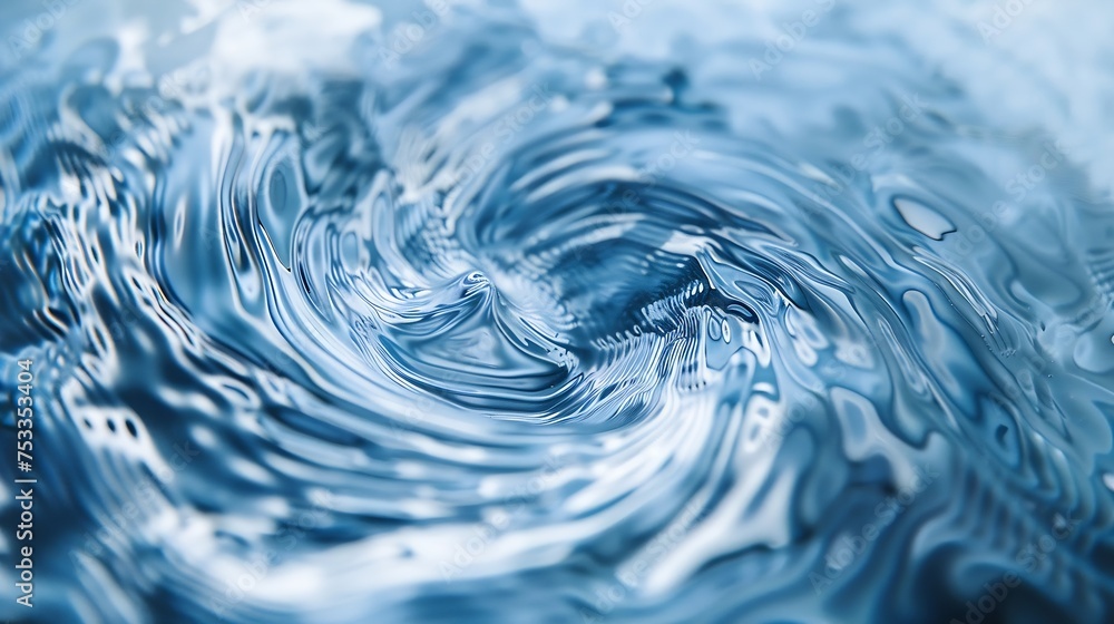Poster generative ai : abstract blue color water wave, pure natural swirl pattern texture, background photo