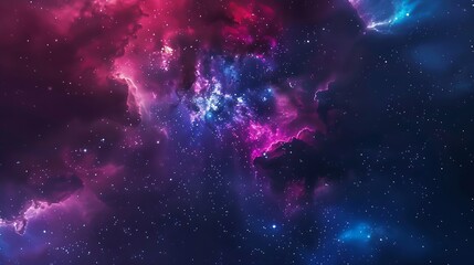 Fototapeta na wymiar Generative AI : Fantastic space in dark color, beautiful galaxy with planets