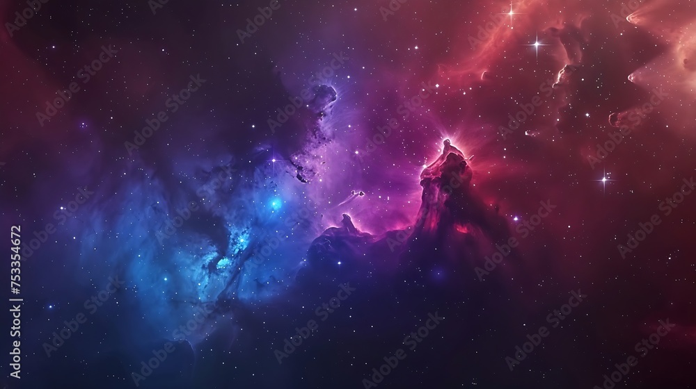 Poster Generative AI : Abstract fractal background with copy space, suggestive of a fiery storm
