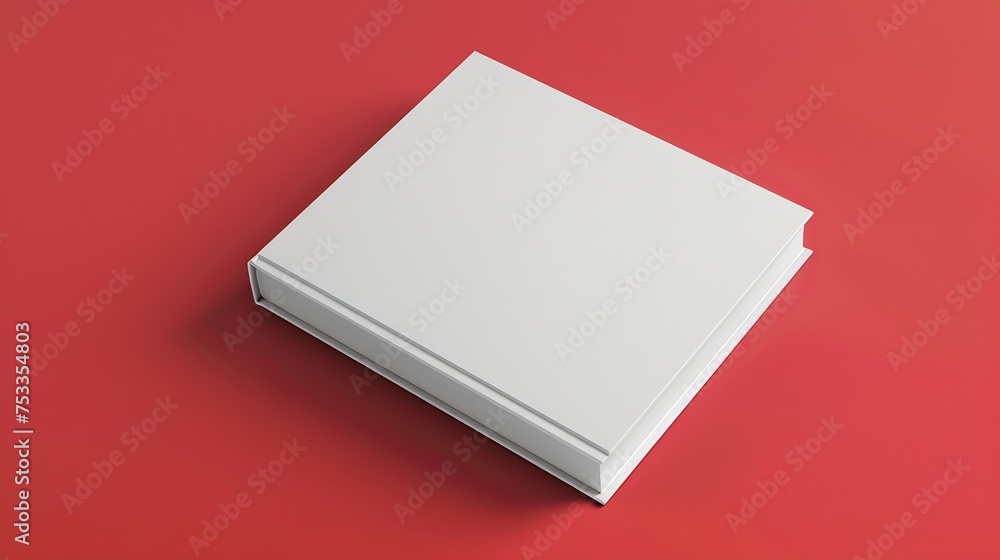 Poster generative ai : blank square cover book template on colour background