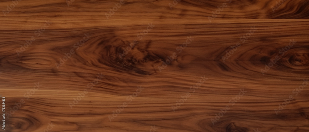 Wall mural close up of the old natural walnut wood texture of the dark wood surface background