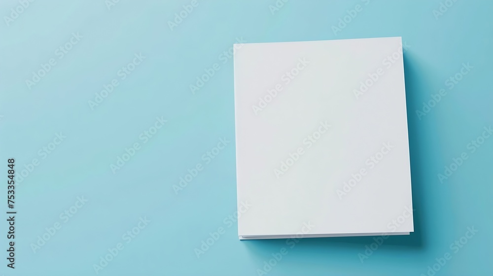 Poster generative ai : blank square cover book template on colour background
