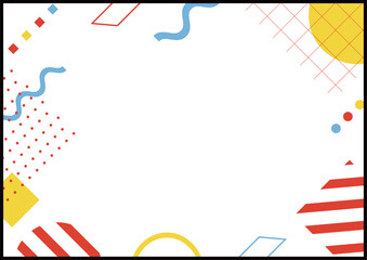 レトロ幾何学フレーム