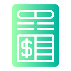 financial planning gradient icon