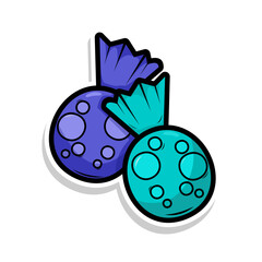 cute candy on white background vector illustration