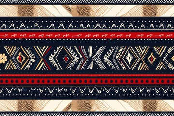 Add a touch of global flair to your design with an ethnic handmade ornament background, incorporating handcrafted details, Generative AI