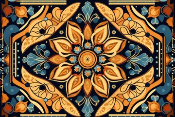 Immerse your design in cultural richness with an ethnic handmade ornament background, featuring intricate patterns, Generative AI