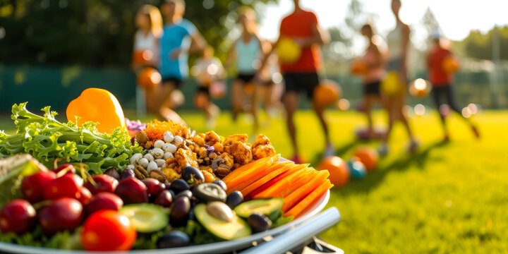 Vital Nutrition Plate: Essential Tools for Fitness, Wellness, and Healthy Eating Overall in Lively Sports Field 🍽️💪⚽