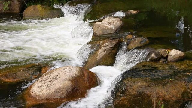 Tranquil Waterfall in Elkhart Serene Nature Scene