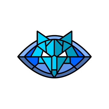 wolf eye modern logo designs