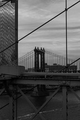 Obraz premium New York City Architecture, streets and people Black and white