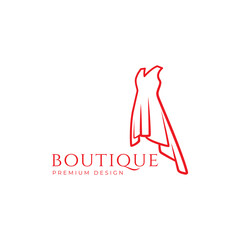 beauty woman fashion logo boutique line art abstract design vector icon illustration
