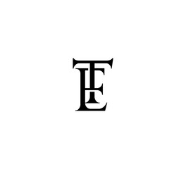Initial Letter Logo. Logotype design. Simple Luxury Black Flat Vector TE