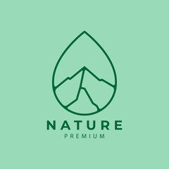 natural logo  mountain  vector icon  symbol  minimalist illustration design