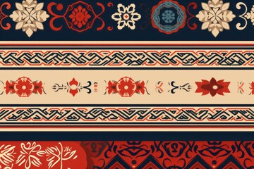 Transport your audience to a world of heritage and artistry with an ethnic handmade ornament background, incorporating, Generative AI