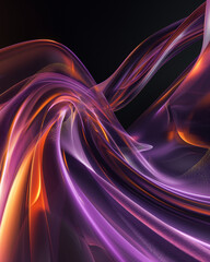 texture, 3D rendering, abstract background with wavy multicolored lines.