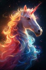 Obraz na płótnie Canvas Creative illustration of a unicorn