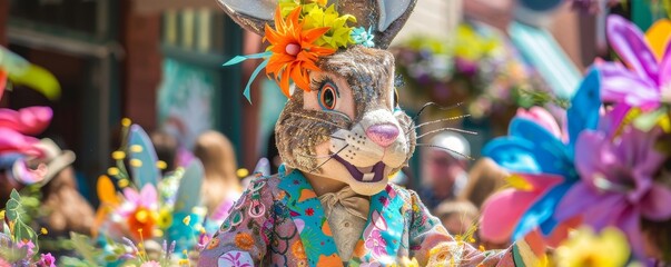A Festive Procession of Creativity: Handmade Floats and Costumes Light Up the Community's Easter Parade