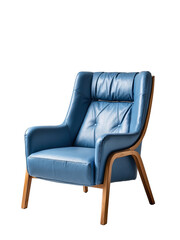 Naklejka premium Blue chair on transparent background
