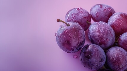 prune juice, prune on light purple background
