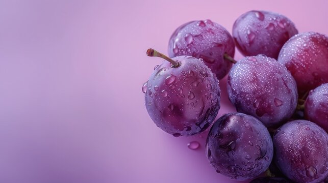 prune juice, prune on light purple background