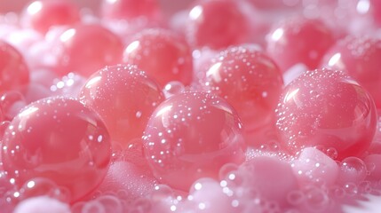 Illustration of vitamin balls on a light background. Concept of skin care with cosmetics