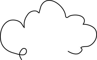 Cloud icon in thin line style