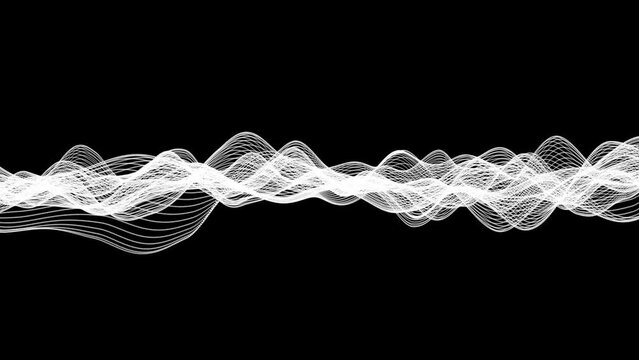 Abstract technology curve lines direction on black background 