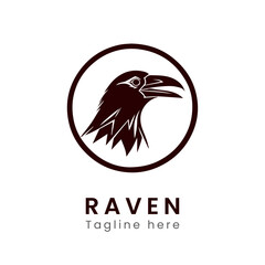 raven logo design template