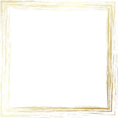 Obraz premium Gold square frames brush. Design elements