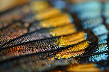 a close up of a colorful pattern on a piece of cloth - obrazy, fototapety, plakaty