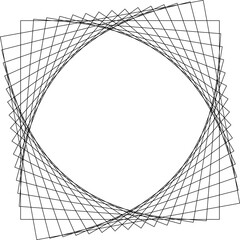 Square swirl icon. Geometric element