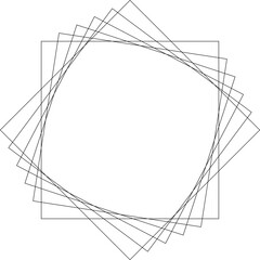 Square swirl icon. Geometric element