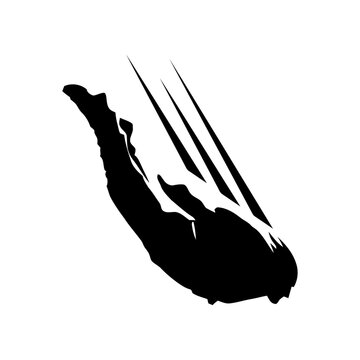 recommend clip art: silhouette of a men jumping with Parachute 