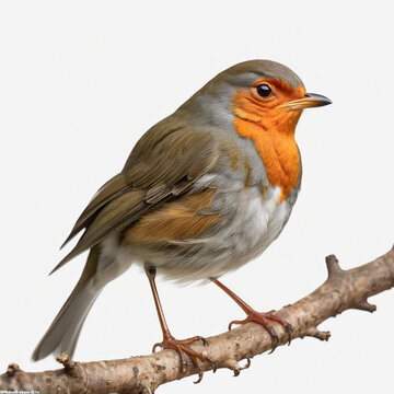 robin isolated on white background