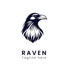 Fototapeta na wymiar raven logo design template