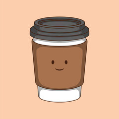 illustration art cute cup coffee sticker