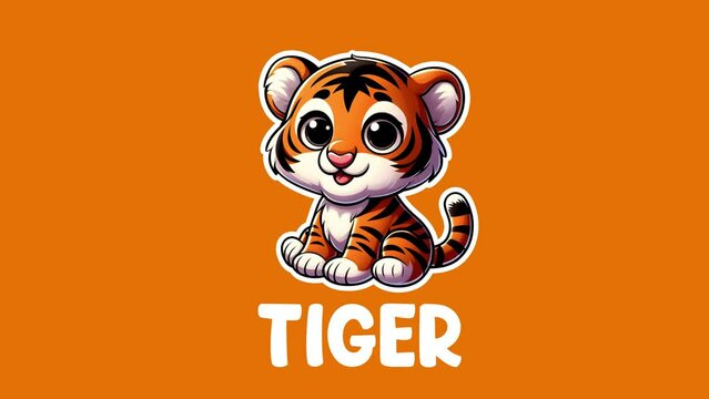 Animal names tiger based on the alphabet "T"