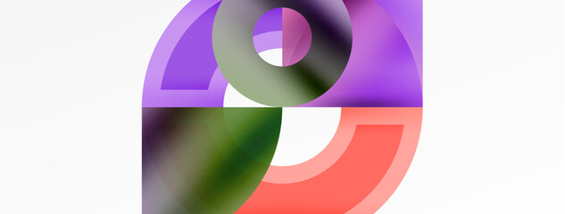Circle geometric abstract vector background