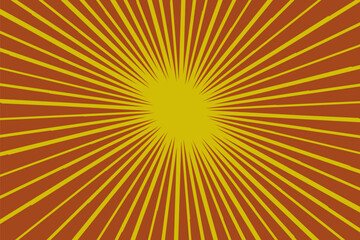 Pop art yellow comics book cartoon magazine cover. Cartoon funny retro pattern strip mock up. Vector illustration. Vintage backdrop for comic superhero text, speech bubble, message, Boom background.