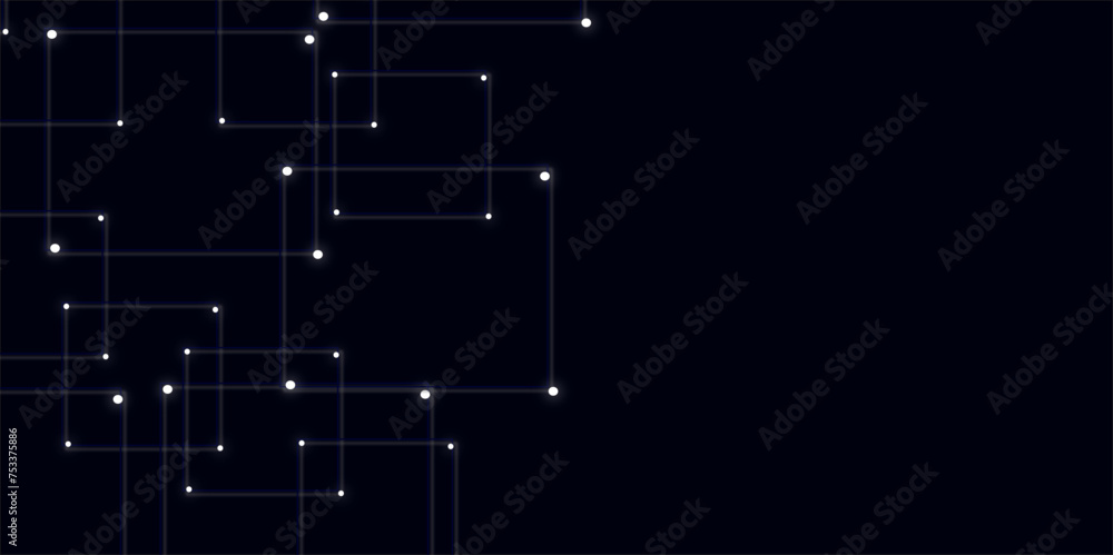 Aufkleber abstract geometric connect lines and dots. modern square shape graphic element. futuristic concept. 