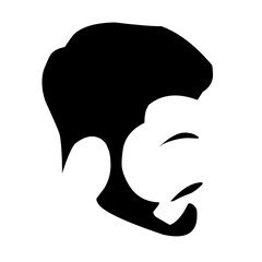 set beard and hairstyle vector illustration