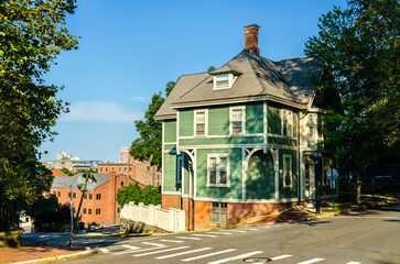 Historic Building on College Hill in Providence, Rhode Island, United States - 753376843
