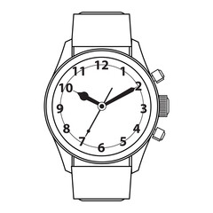 watch line vector illustration